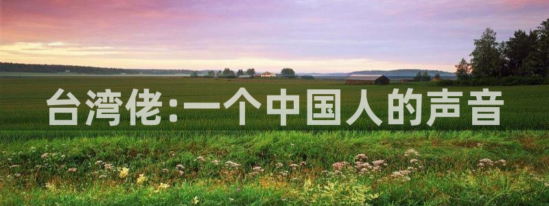 7790必发集团体育注册代理：台湾佬:一个中国人的声音